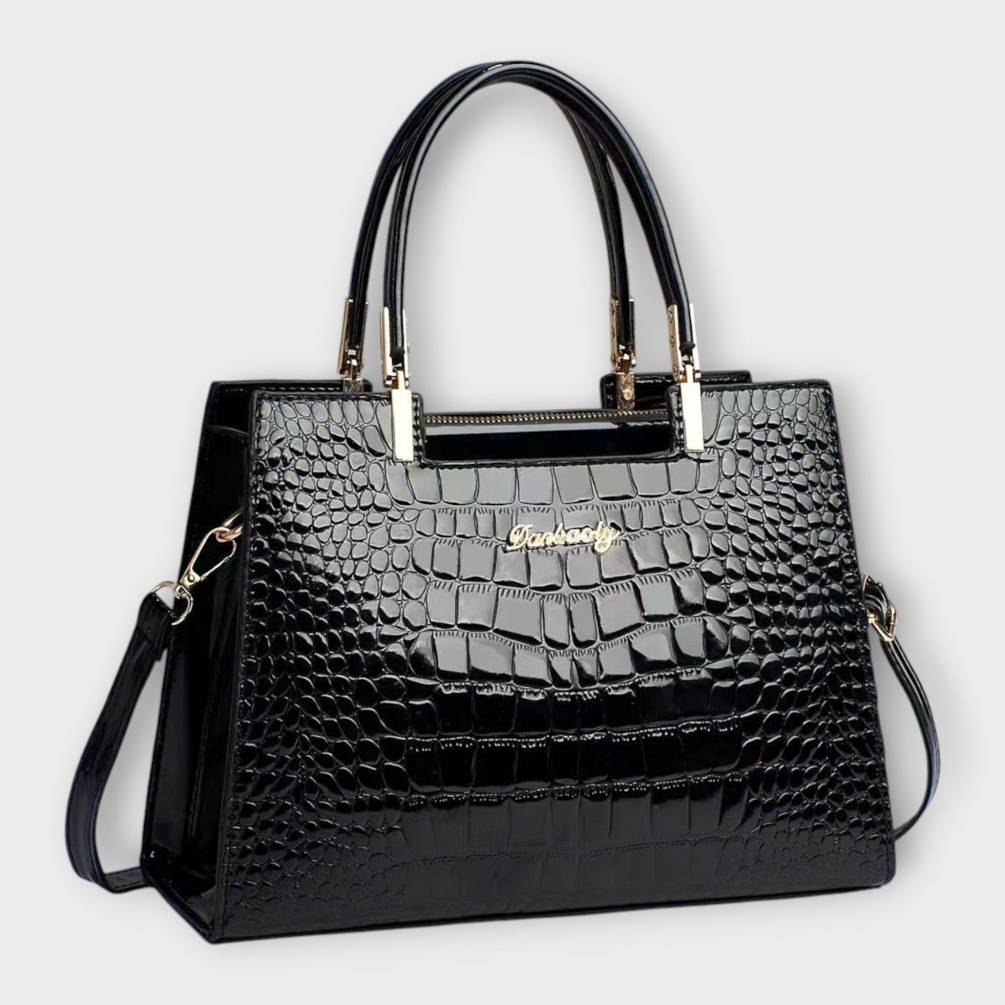 Lorena | Bolso Brillante Efecto Cocodrilo