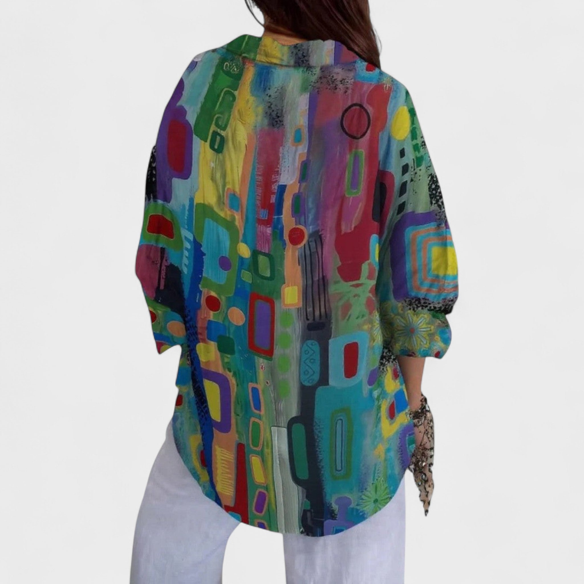 Teresa | Blusa Geométrica Chic